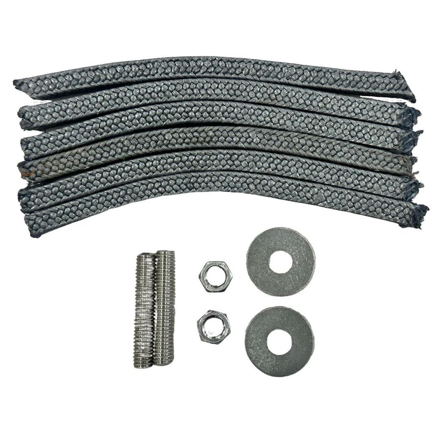 The 2000 Series Repack Kit (AC), featuring braided sealing strips, screws, washers, and nuts, displayed on a white background.