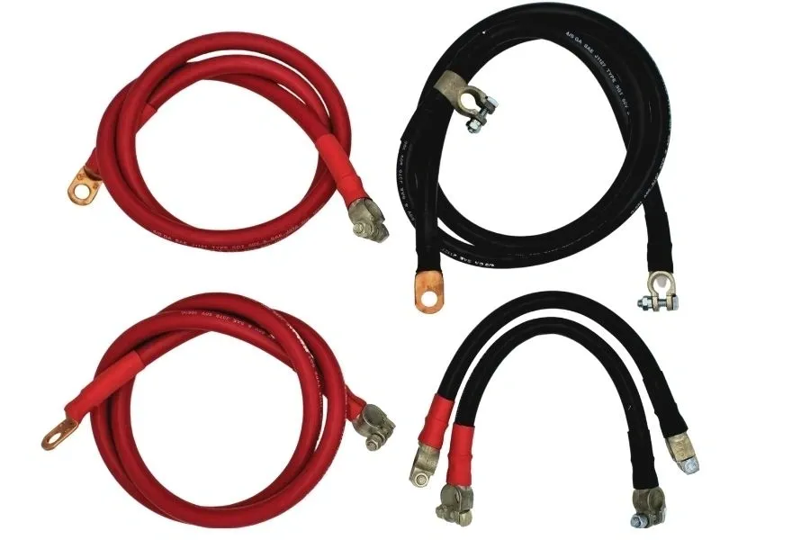 A set of four different types of cables.